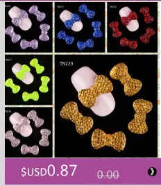 10 шт./Партия DIY Drop White Rhinestone Дизайн ногтей украшения серебряный сплав для маникюра аксессуары ногтевые украшения TN2013
