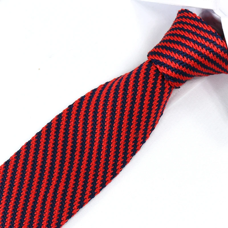Новые полосатые трикотажные Для мужчин S галстуки полиэстер трикотажный галстук