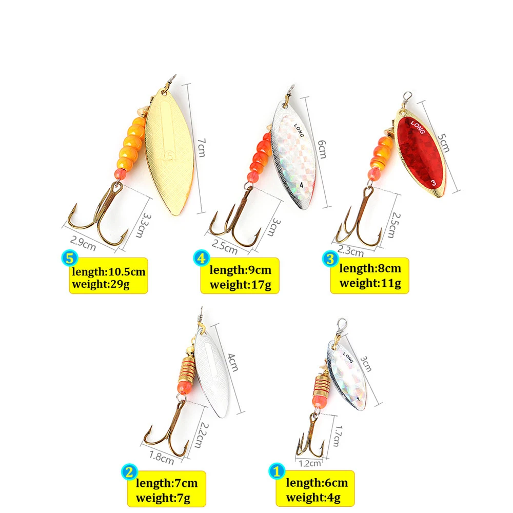 4 шт. рыболовная приманка металлическая жесткая для ловли окуня приманка-Спиннер