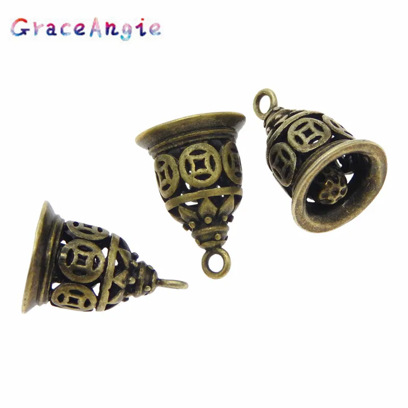 Подвески GraceAngie в античном стиле с бронзовым тоном сердцем и старинным