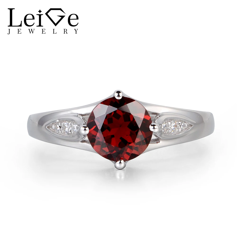 Украшения leige обручальные кольца с натуральным гранатом для женщин красные