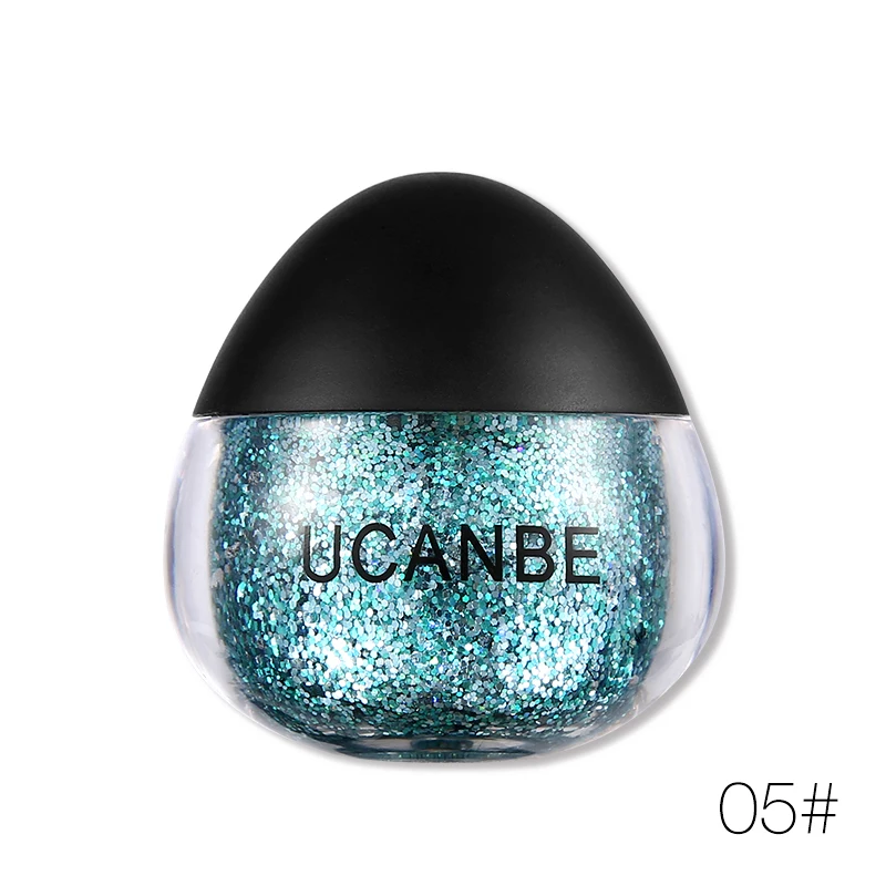 05 UCANBE Brand Polarized Highlighter Gel Eyeshadow Face Body Glitter Paste Cream Makeup Dimond Shine Hair Paint Cosmetic for Party - Цвет: 05