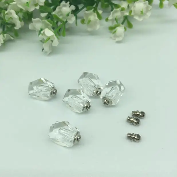 100 шт./лот 10*14 мм прозрачная винтовая крышка ромб флакон подвеска кристалл духов