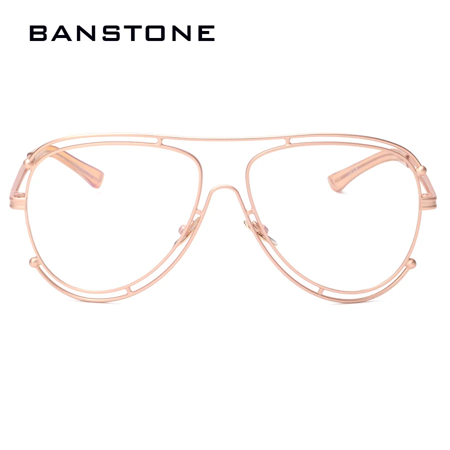 Мужские и женские прозрачные очки в оправе BANSTONE винтажные золотистой |