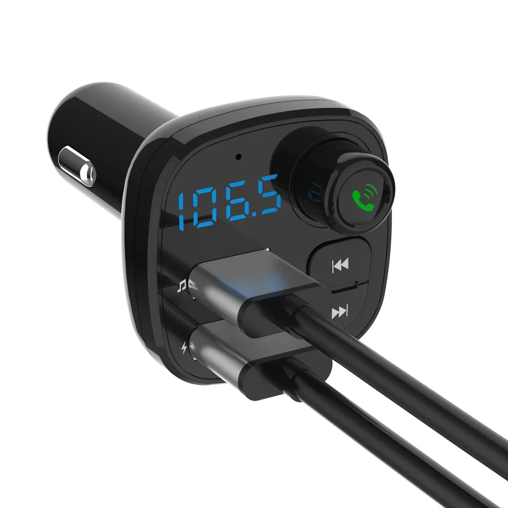 Bluetooth свободные руки беспроводные fm-передатчики ЖК-дисплей двойной USB 3 1 А