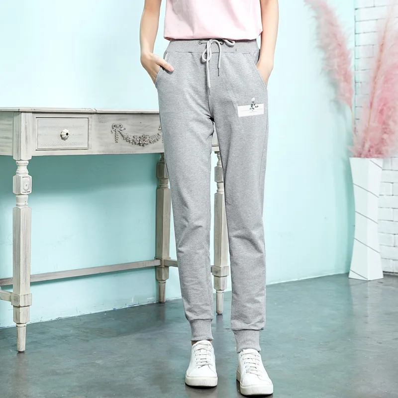 Spring Autumn Fashion Print Solid Color Patchwork Harem Pant Loose Women Long Thin Pencil | Женская одежда