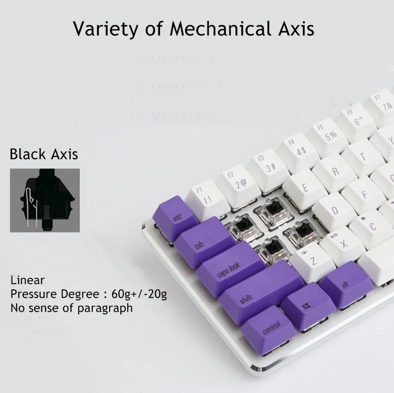 Magicforce Smart 2 Bluetooth 4,0 Беспроводная/USB Проводная Двухрежимная 68 клавишная механическая клавиатура PBT Keycap подключение нескольких устройств