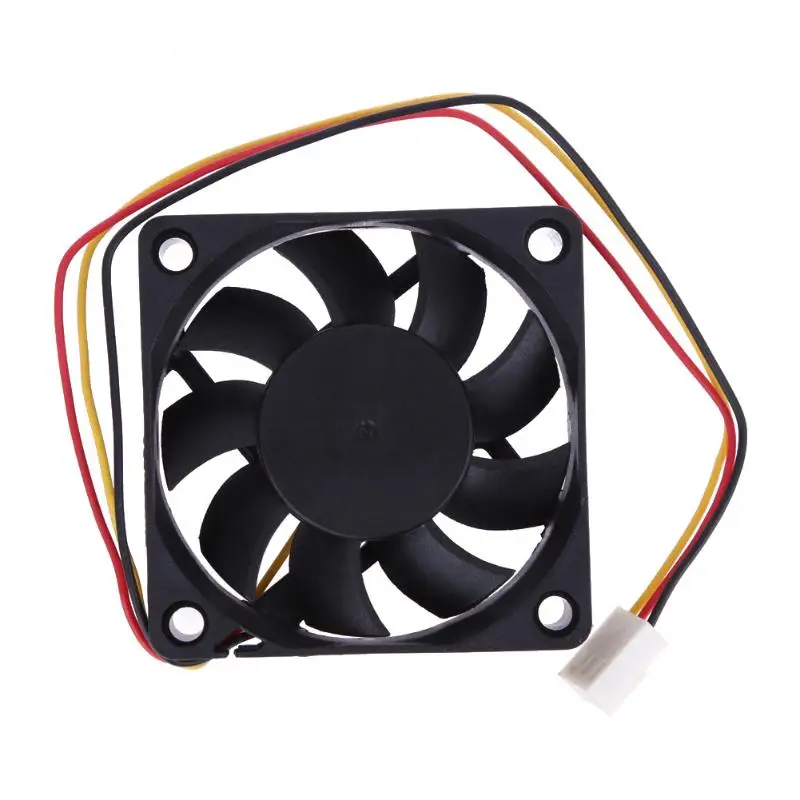 60x60x15 мм 3 Pin 12V чехол для компьютера охлаждающий вентилятор PC Черный E