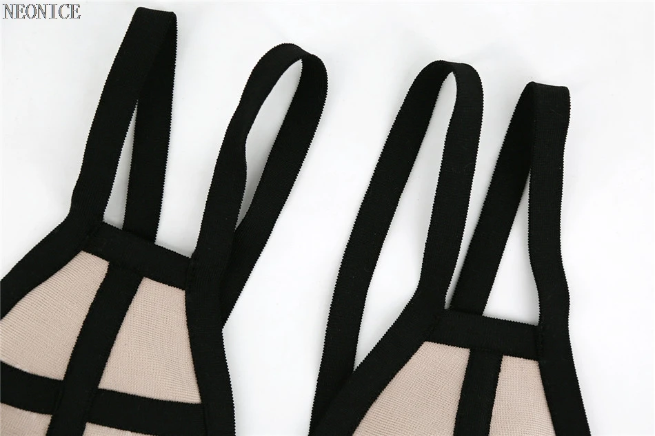 Женский Облегающий комбинезон эластичный черный на бедрах для ночного клуба