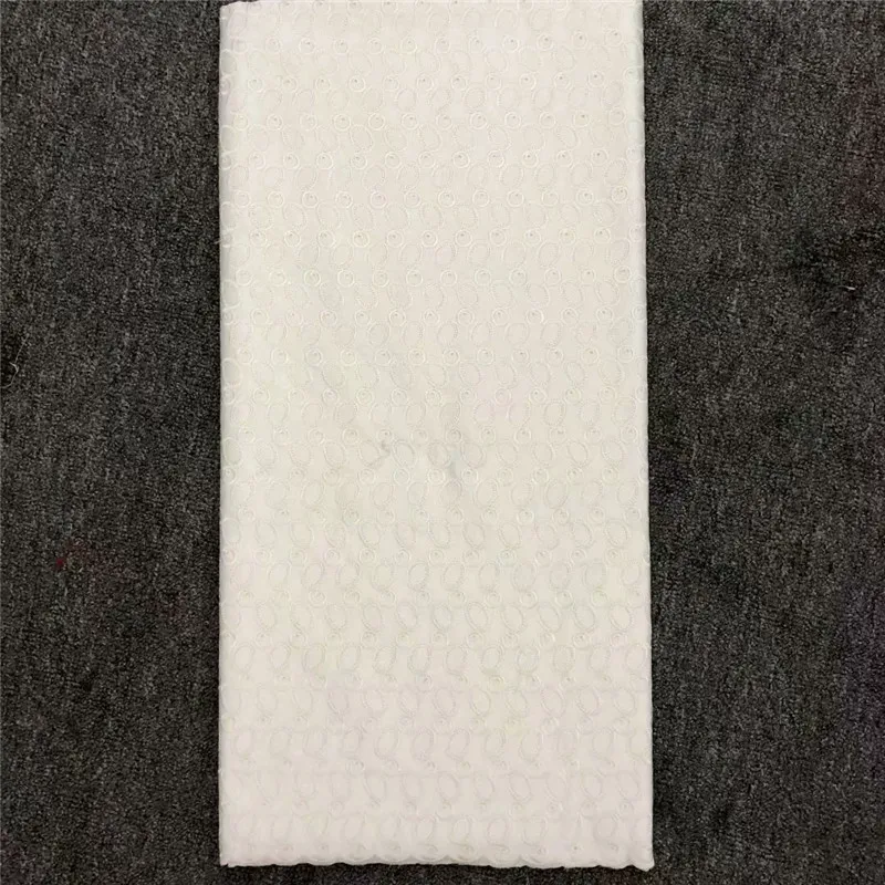 Африканская кружевная ткань вискоза + хлопок Порошковая синяя 2019 нигерийская с