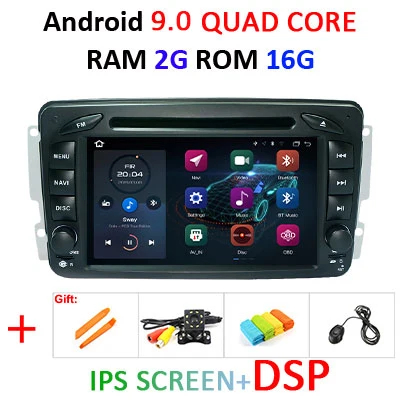 9.0 2G 16G IPS DSP 64G DSP ips Android 9,0 автомобильный Радио gps для Mercedes Benz W209 W203 M ML W163 Viano W639 Vito Vaneo DVD плеер мультимедийный экран - Цвет: 9.0 2G 16G IPS DSP