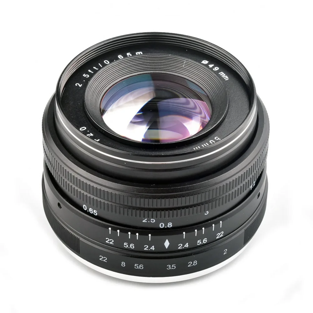 

Lightdow 50mm f2.0 Large Aperture Manual Focus lens APS-C Lenses For Sony E Mount a6300 a6000 a6500 NEX7 Mirrorless Cameras