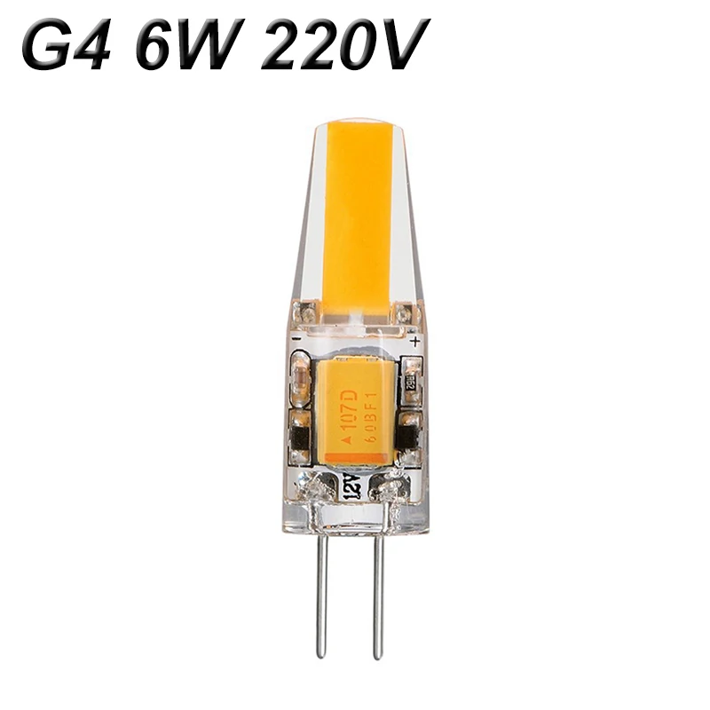 1 шт. силиконовая светодиодная Подвесная лампа G4 COB 3 Вт 6 G9 9 220 в 12 В AC/DC 360 | Лампы и