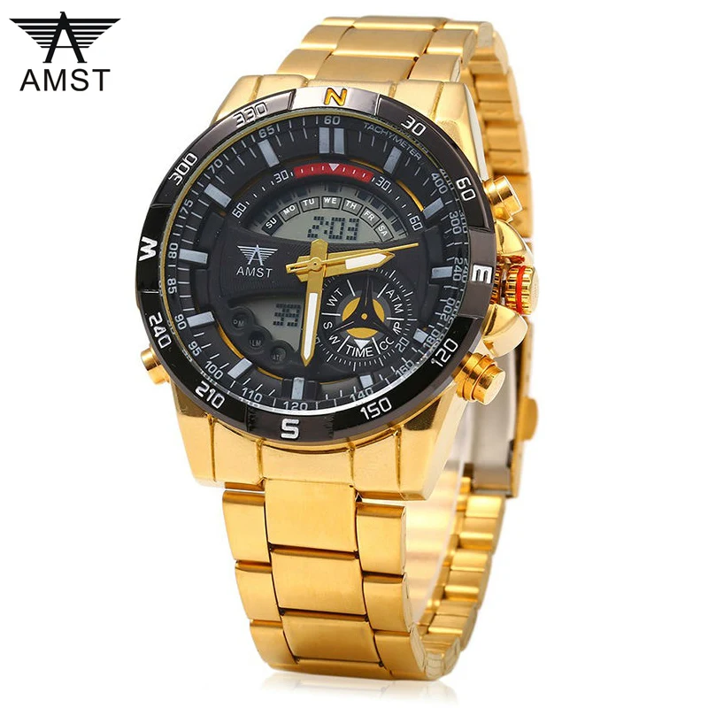 Часы наручные AMST Мужские кварцевые роскошные Брендовые повседневные спортивные