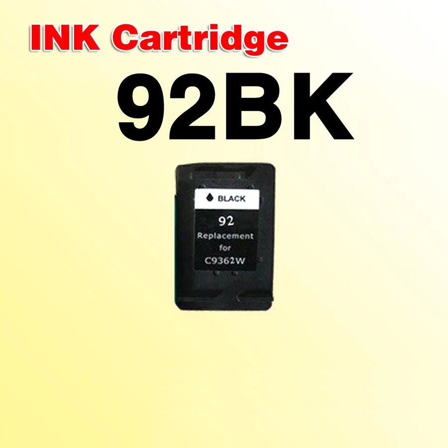Для hp92 Черный чернильный картридж совместимый для 92 PhotoSmart 7850 C3180 C3100 C3110 C3170 C3173|ink