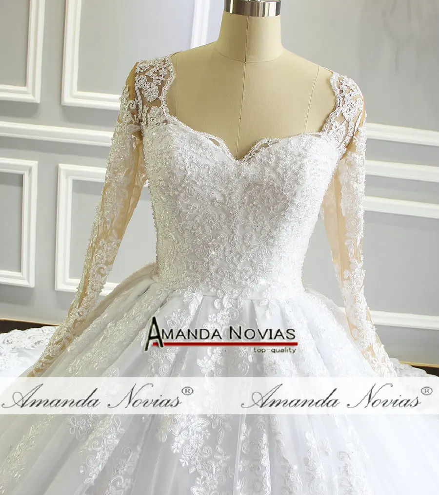 Новая модель Hand Made Свадебное платье с длинным шлейфом Аманда novias