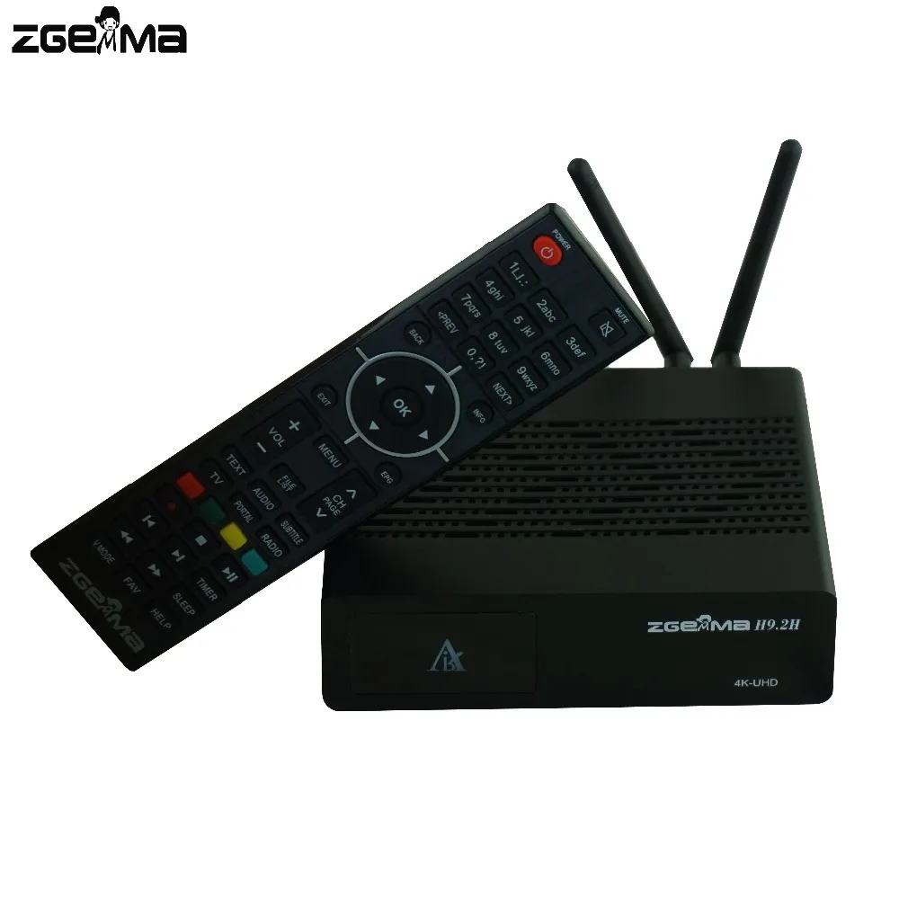 2 шт./лот ZGEMMA H9.2H 4K UHD TV Box Linux OS E2 двухъядерный H.265/HEVC мультипотоковый коридор + T2/C
