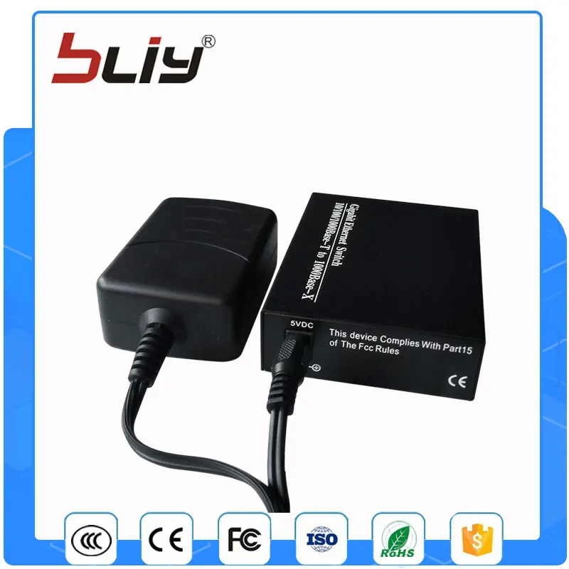 1g2e 1 волокно 2 RJ45 порт gigabit ethernet волоконно оптический коммутатор Dual media converter