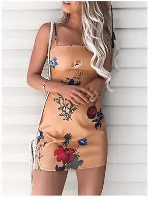 Sexy Women Summer Short Mini Sleeveless Bow Dress Evening Party Beach Dresses Sundress with 3 Colors | Женская одежда