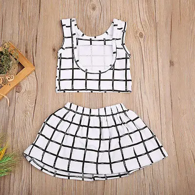 Детская одежда для новорожденных девочек комплект футболка + короткие мини-юбка