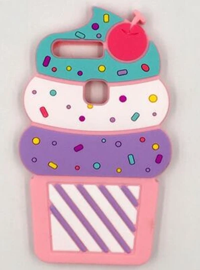 ice cream cupcakes 3D мультяшный чехол для huawei P10 Lite 5,2 дюймов Мягкая силиконовая задняя крышка для huawei P10 lite P10lite защитный чехол для телефона - Цвет: ice cream cupcakes