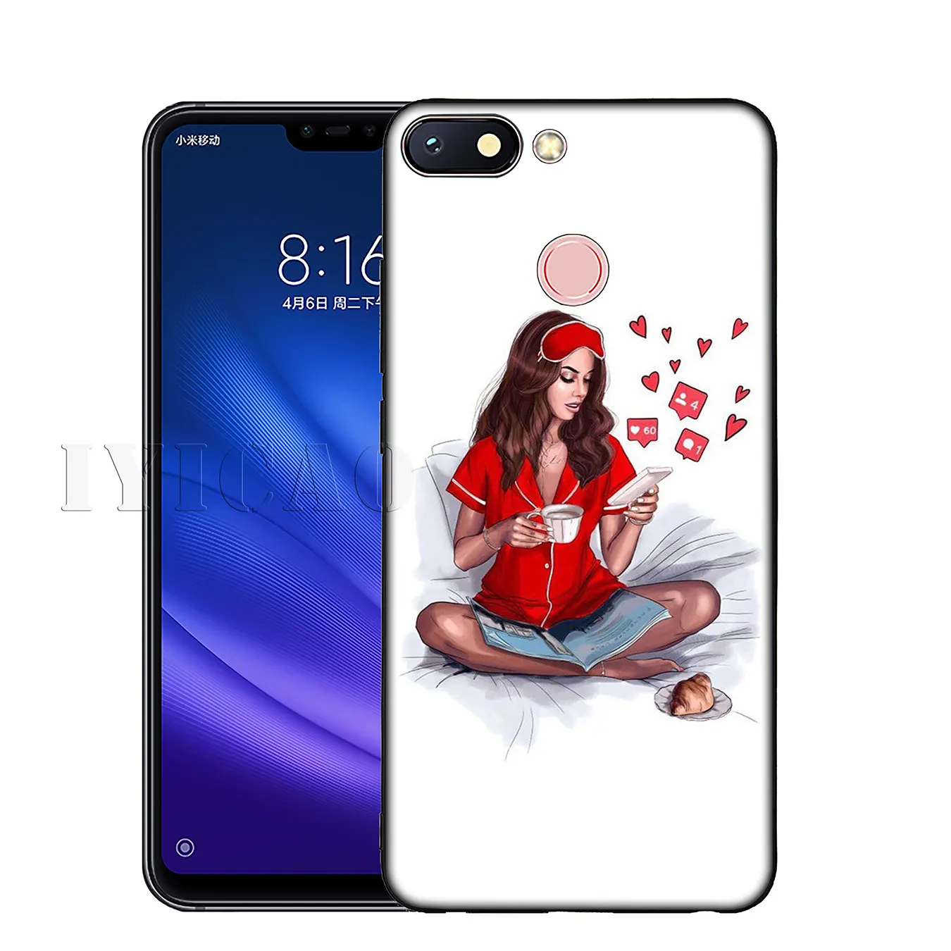 Летний Пляжный Мягкий силиконовый чехол принцессы для девочек Xiaomi Redmi K30 K20 8A 7A 6A 5A