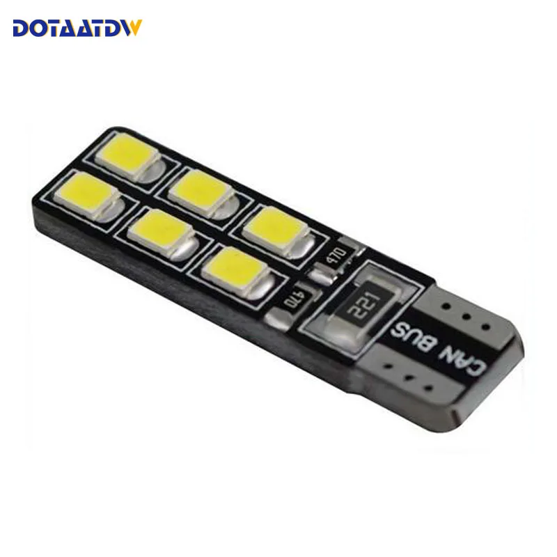 Суперъяркая автомобильная светодиодная лампа T10 W5W 168 2835 с чипом CREE 12 В лампочка