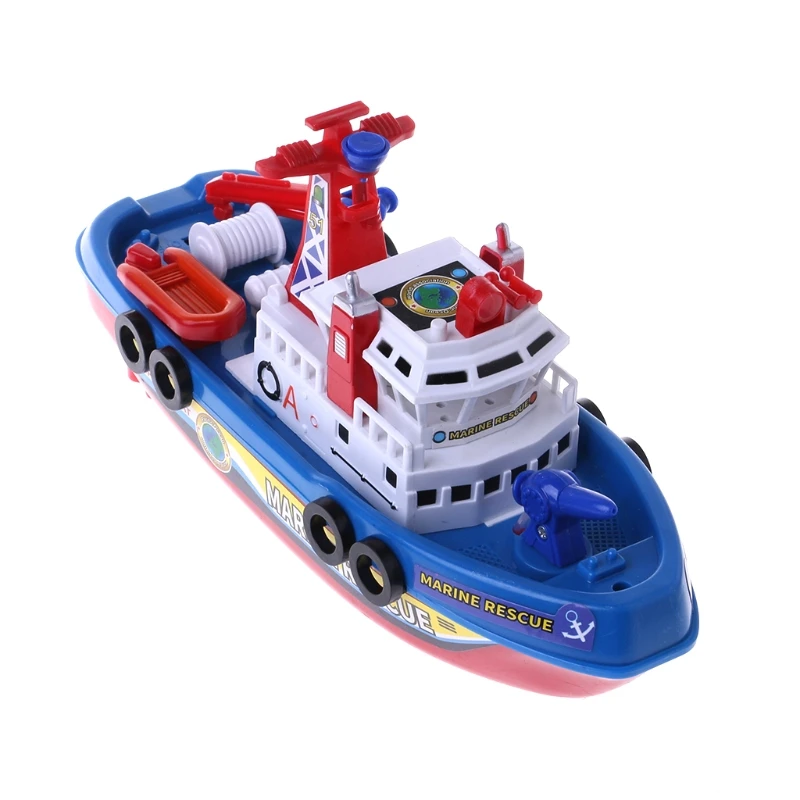 

2021 Fast Speed Music Light Electric Marine Rescue Fire Fighting Boat Toy for Kids Oct23_E