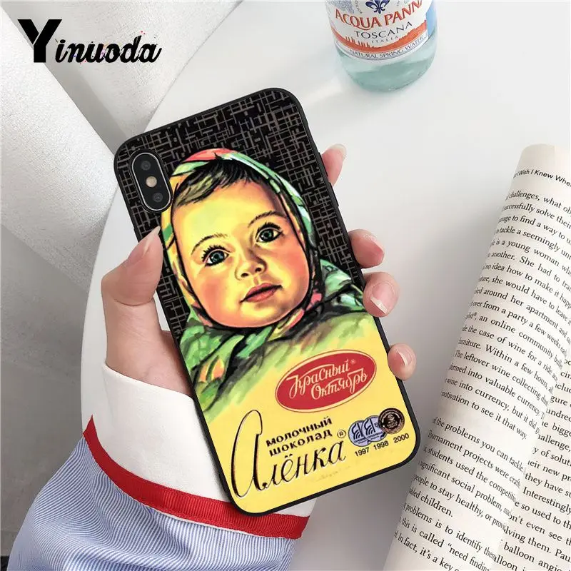 Yinuoda alenka бар с изображением шоколада wonka TPU Мягкий силиконовый черный чехол для