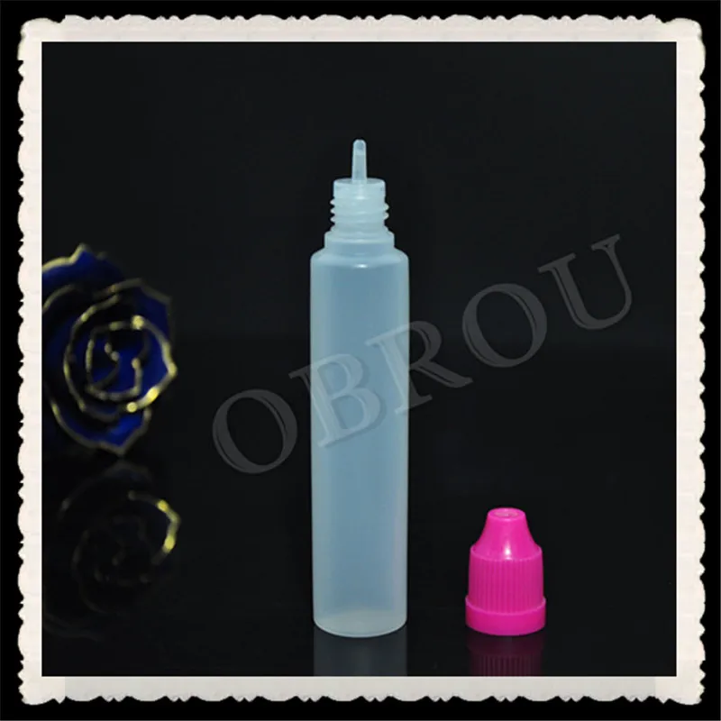 

free shipping 30ml 500pcs PE plastic dropper bottle with red child safety cap