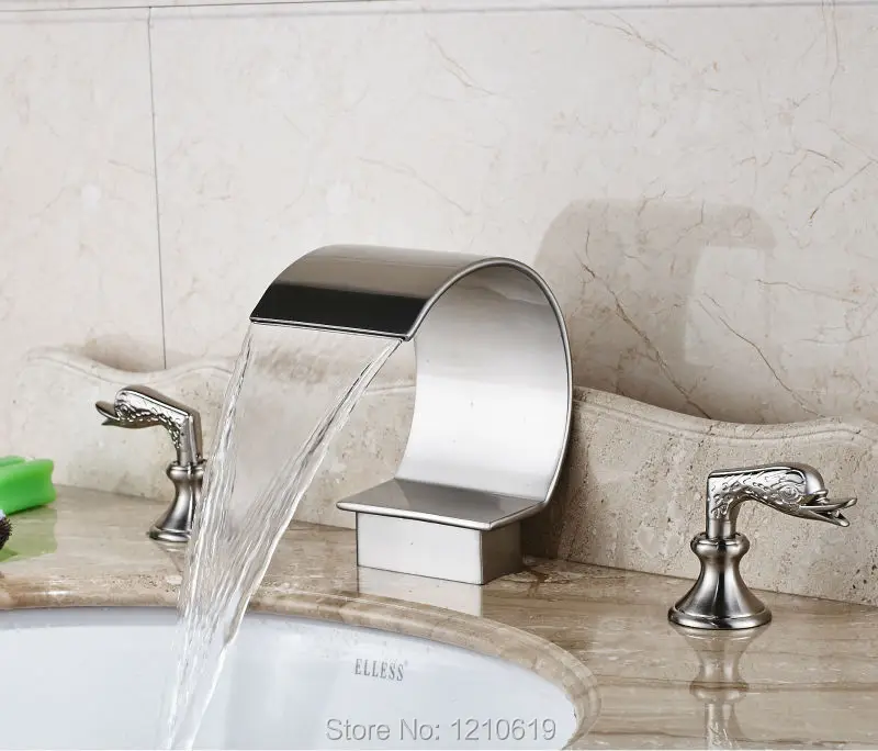 3 шт. смеситель для ванной комнаты с двумя ручками|faucet connector|faucet light temperature controlledfaucet