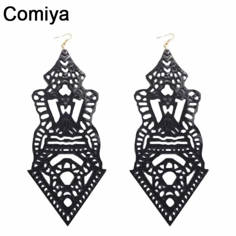 Comiya Панк Винтаж Серьги для девочки заявление Brincos большой длинный желтый Клак Висячие серьги для женщин ювелирные изделия Oorbellen Bijoux