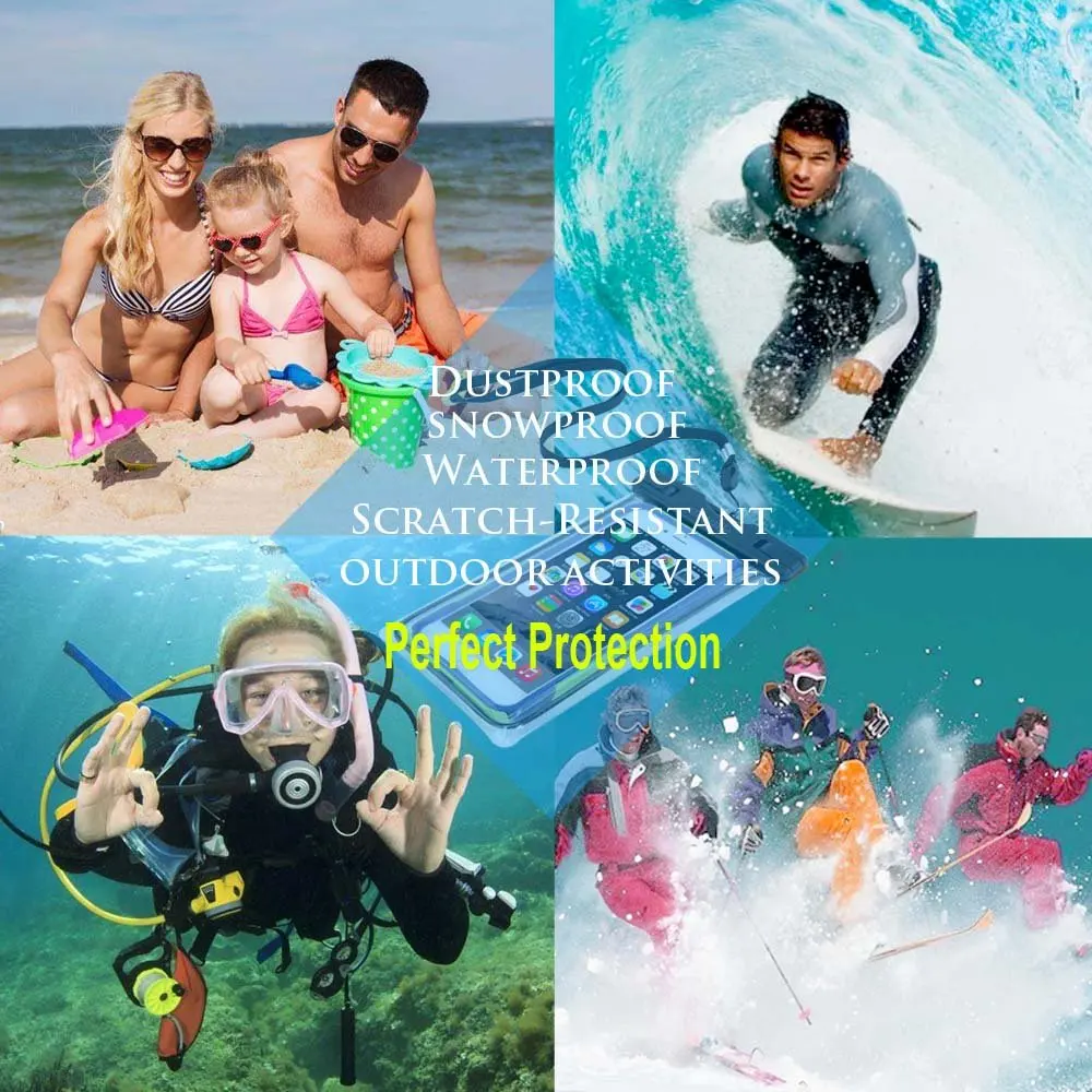 BQ Aquaris V VS Plus V+ VS+ Universal Cover Underwater Luminous Phone Swim Waterproof Case For Caterpillar CAT S60 | Мобильные