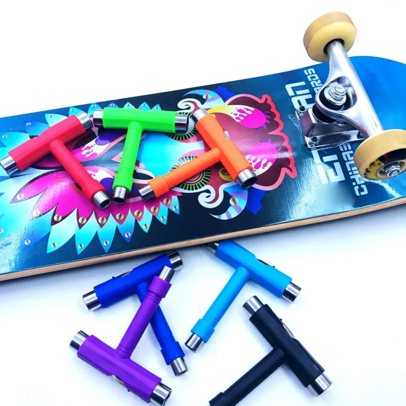 

T-Tool Mini Kick Scooter Tool Skateboard Tool All In One Screwdriver Socket Portable Lightweight Multifunction Skate