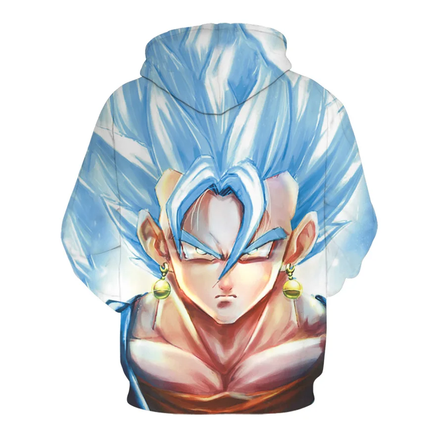 Новый Супер Saiyan синий волос Гоку боевые толстовки с капюшоном 3D пуловеры для