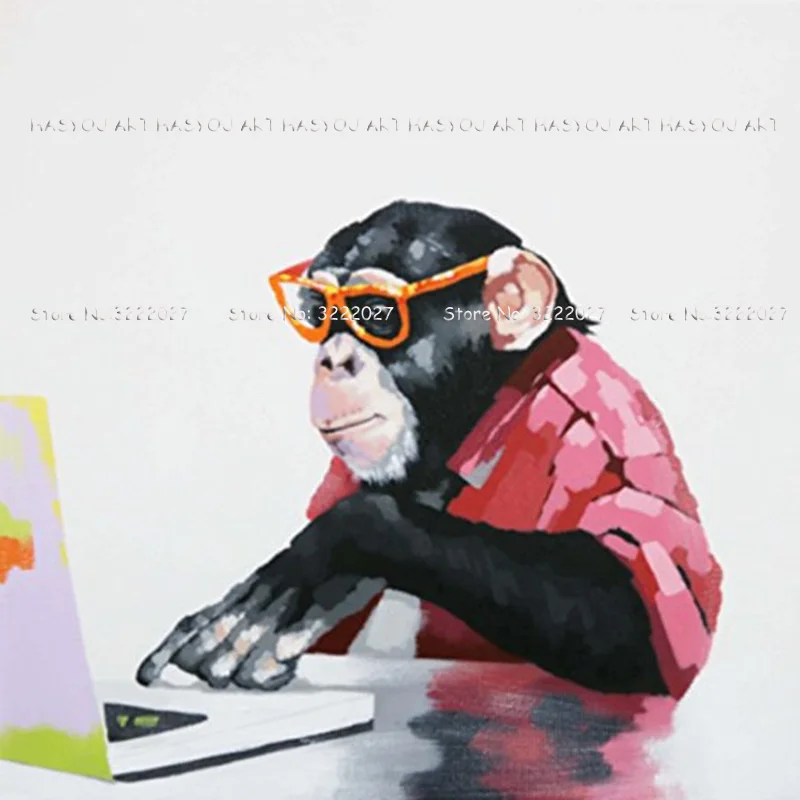 Художественная Акварельная живопись Pure Gorilla абстрактное животное корова ручная