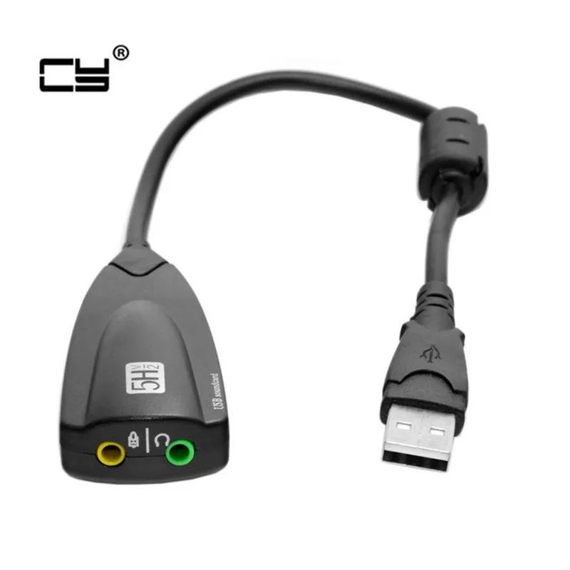 

USB 2.0 to Virtual 5.1 Channel 3D Audio Sound Card Controller cable 3.5mm Stereo
