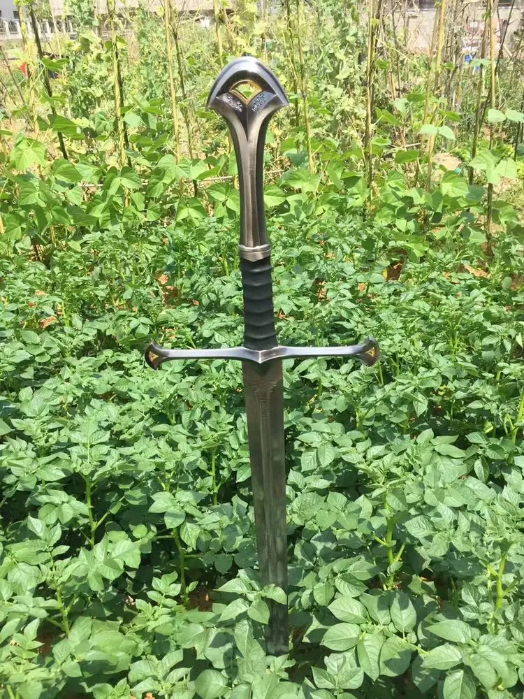 Властелин колец Anduril меч Арагорна сложенный углеродистой стали и кожаный футляр