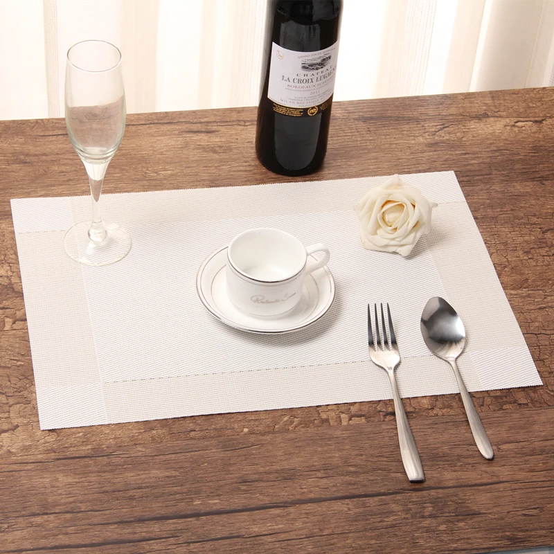 Placemat for Table Mat Pad Drink Coasters Dining Cup Doilies PVC Heat Resistant Waterproof Kitchen Decoration Accessories | Дом и сад