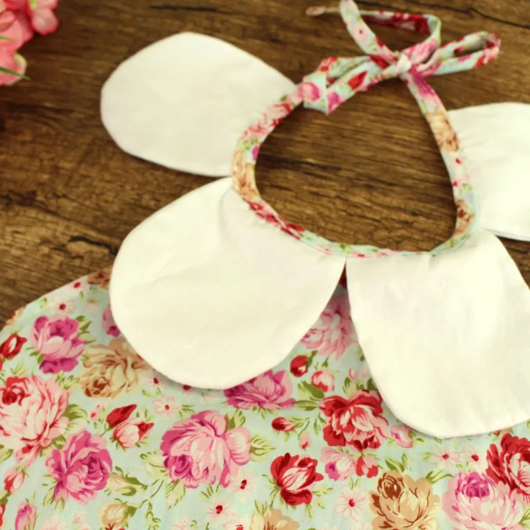 Комплект Одежды младенца 3-части Летних Девочек Хлопок Цветок Печатных Рябить