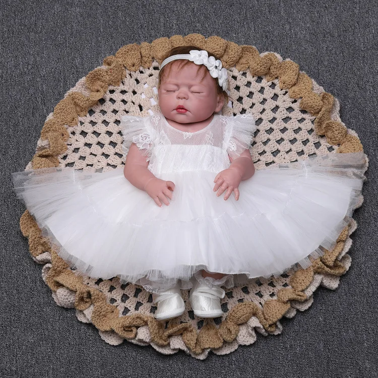 23 &quotполный силикон Reborn Girl Baby Doll игрушка реалистичное моделирование