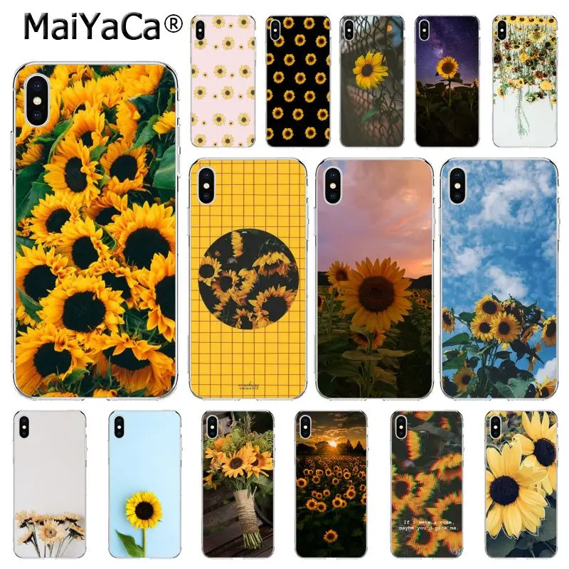 MaiYaCa желтый подсолнух цветы искусство телефонный чехол для iphone 11 Pro 11Pro MAX 8 7 6 6S Plus X