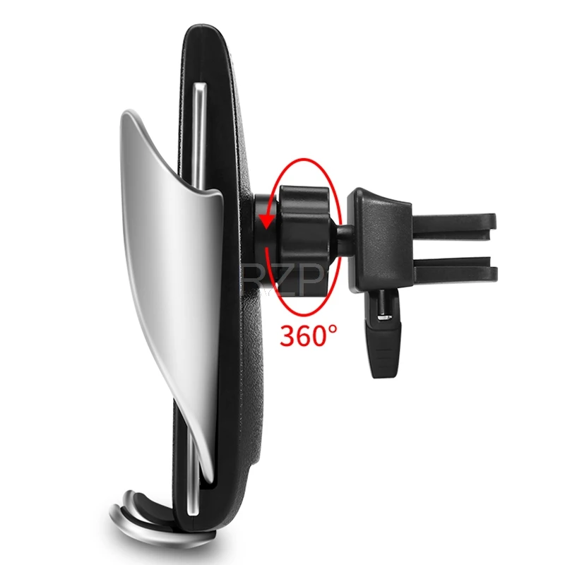 RZP Qi автомобильное беспроводное зарядное устройство для iPhone Xs Max Xr X samsung S10 S9 автоматическое Интеллектуальное Быстрое беспроводное зарядное устройство Автомобильный держатель для телефона