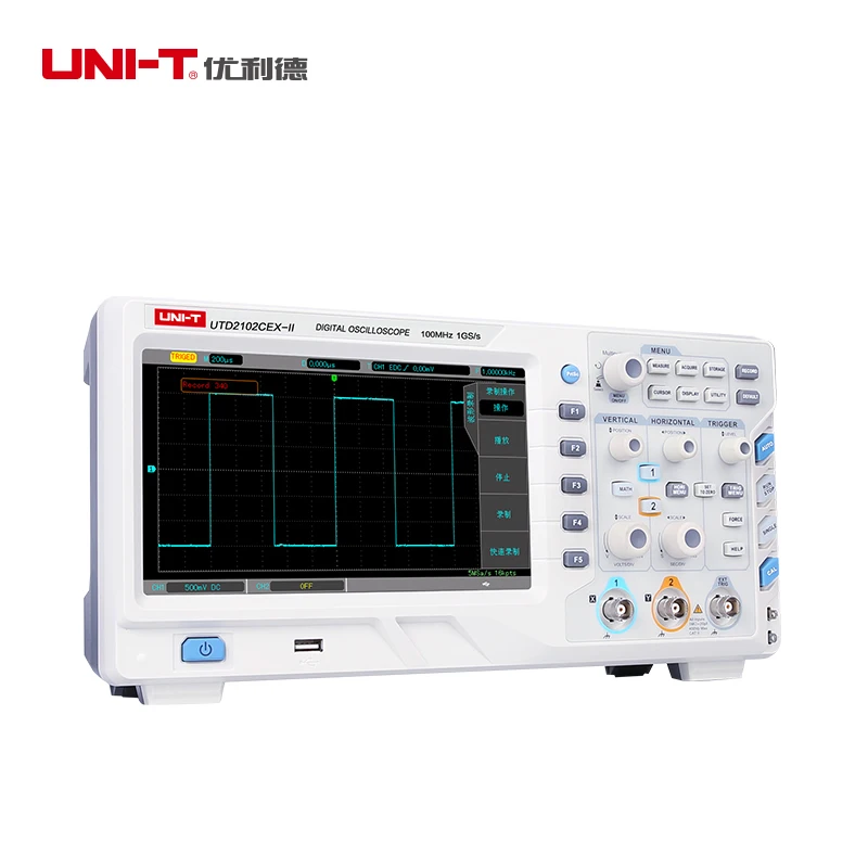 

UNI T UTD2102CEX-II NEW Digital Storage Oscilloscope 2CH 100MHz Bandwidth 1GS / s Scopemeter 8 inch TFT LCD ETL certification