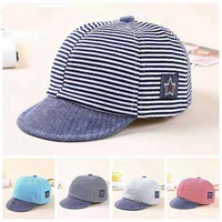 new fashion summer cotton baby hats cute casual striped soft eaves baseball cap baby boy beret baby girls sun hat bp42