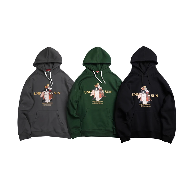 Для мужчин толстовки Винтаж узор Японская уличная одежда с принтом Харадзюку хип