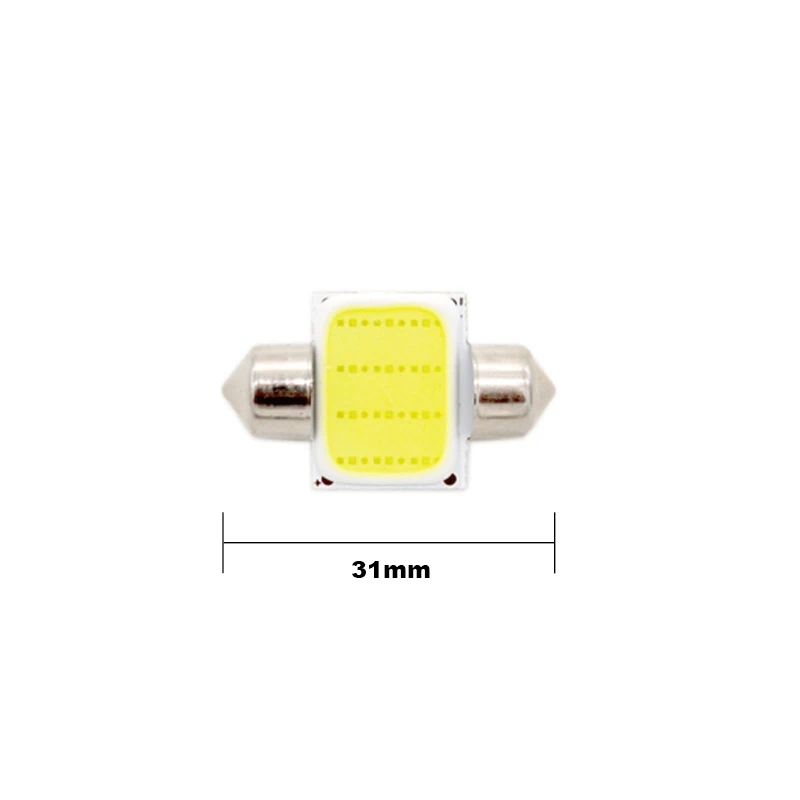 2 шт./лот 31 мм 36 39 42 C5W DC12V гирлянда COB 12 чипов белые Автомобильные светодиодные