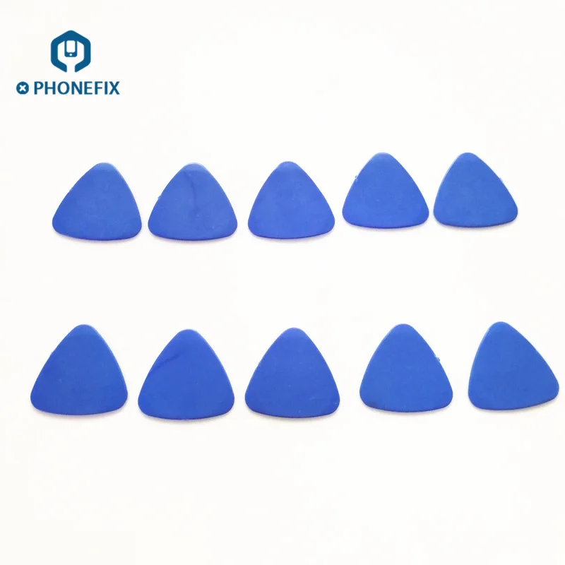 PHONEFIX, 10 шт., тонкие пластиковые медиаторы для гитары, треугольные инструменты для открывания мобильного телефона, набор инструментов для открывания, ручные инструменты