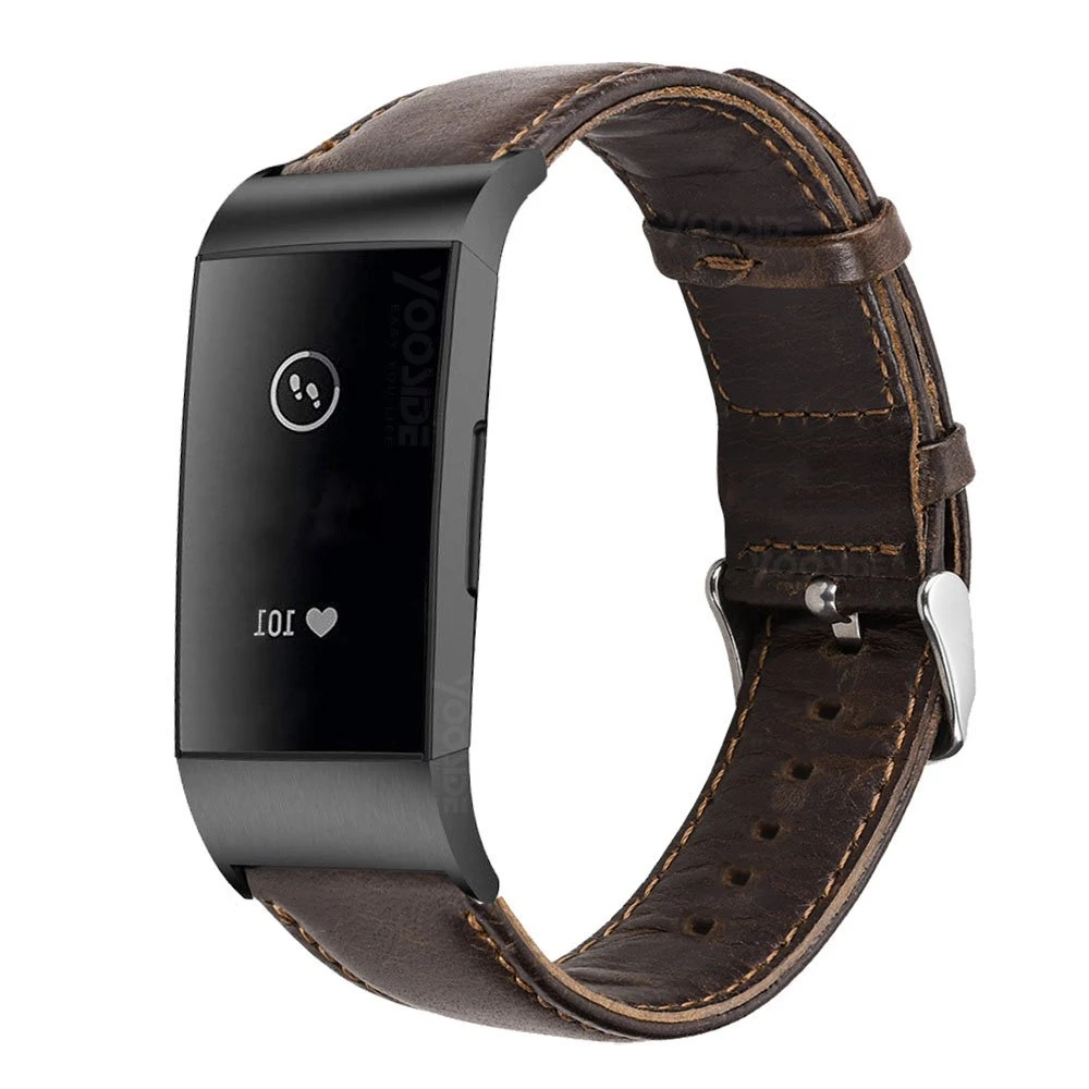 YOOSIDE для Fitbit Charge 3 ремешок из натуральной кожи мужчин Wonwen браслет 3/Charge SE умный