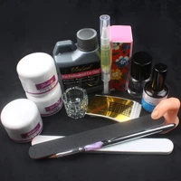 55set pro 120ml acrylic liquid powder liquid block uv gel sanding file pen glass cup buffer file brush dryer nail art kits